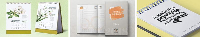 Calendars, diaries & notepads